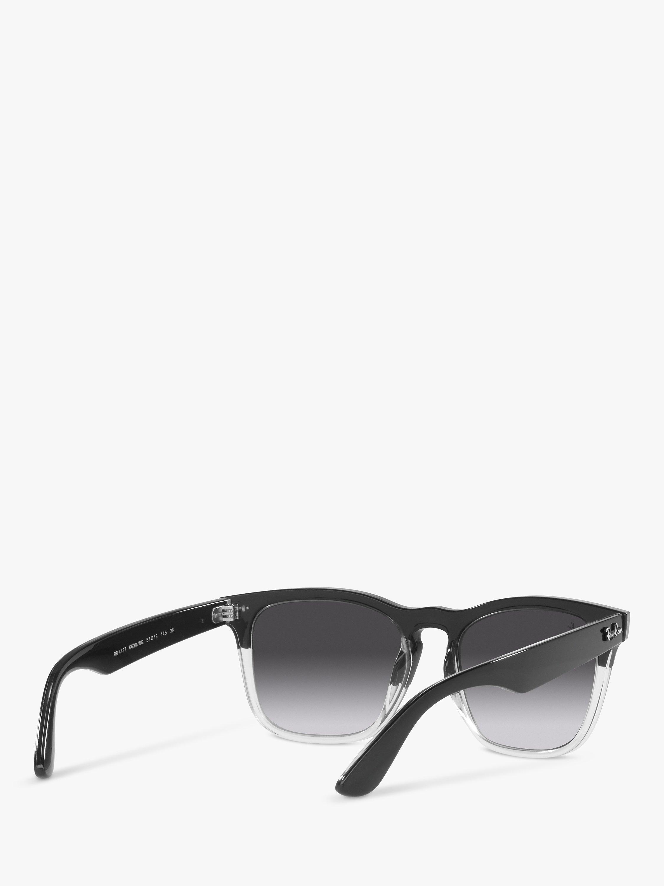 Product image 8 of 11, which shows Ray-Ban RB4487 Unisex Steve D-Frame Sunglasses, Black/Grey Gradient