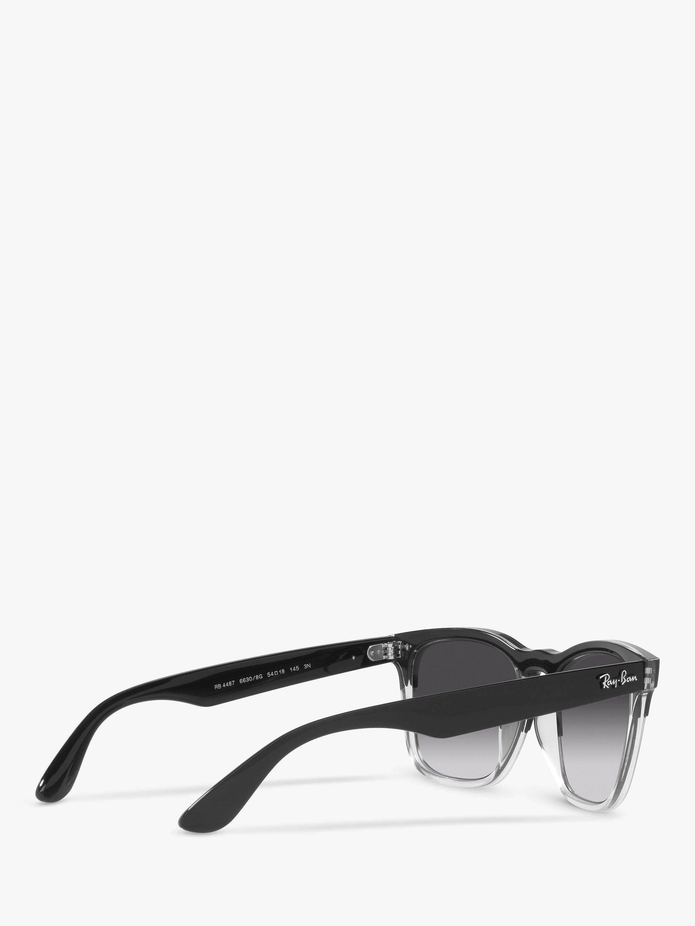 Product image 9 of 11, which shows Ray-Ban RB4487 Unisex Steve D-Frame Sunglasses, Black/Grey Gradient