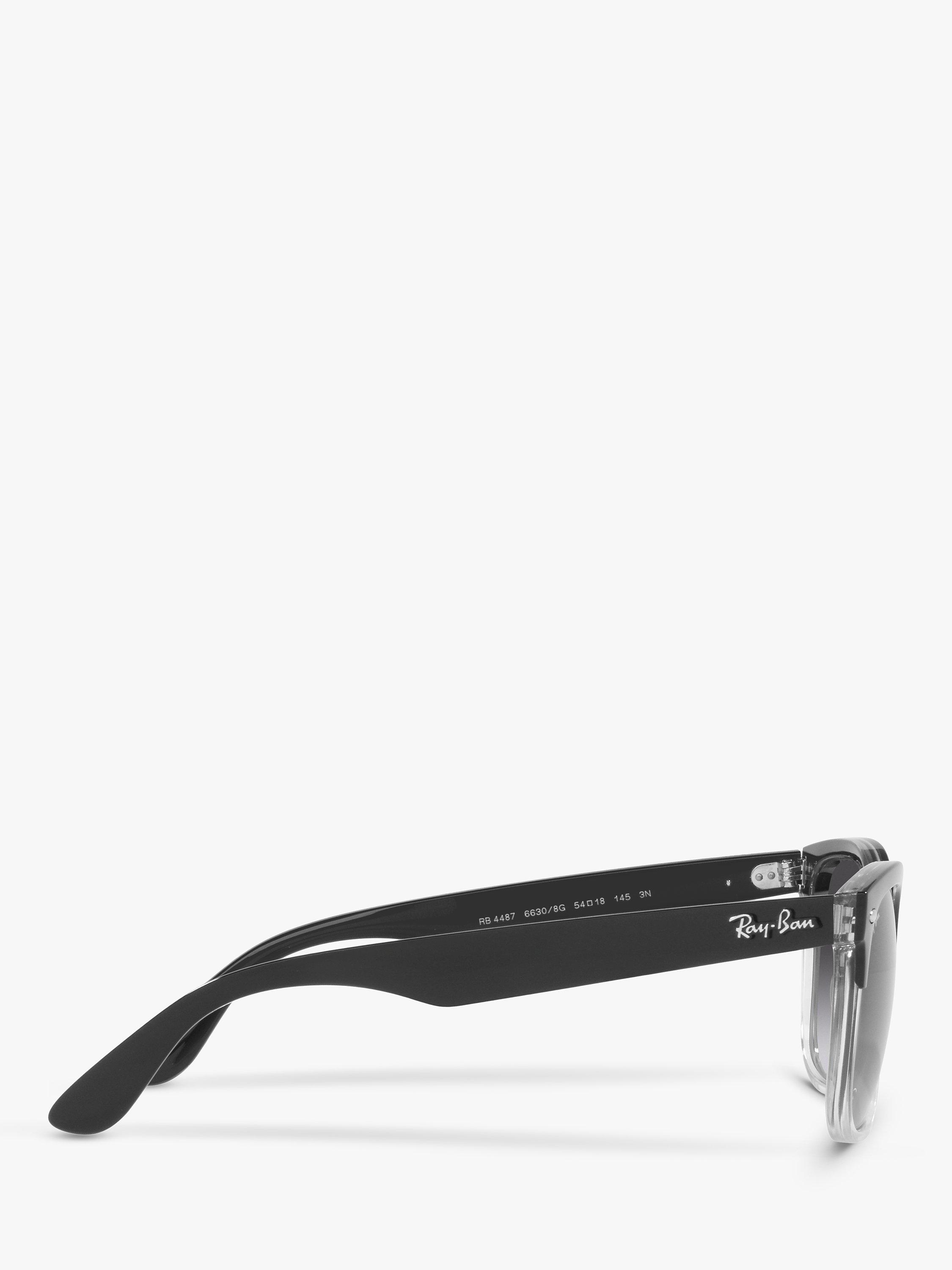 Product image 10 of 11, which shows Ray-Ban RB4487 Unisex Steve D-Frame Sunglasses, Black/Grey Gradient