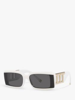 Tiffany & Co TF4197 Women's Rectangular Sunglasses, Solid White, Solid White