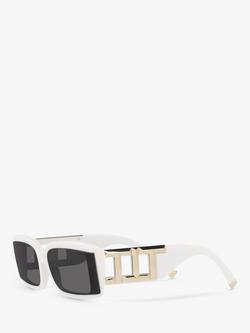 Tiffany & Co TF4197 Women's Rectangular Sunglasses, Solid White - view 2, Solid White