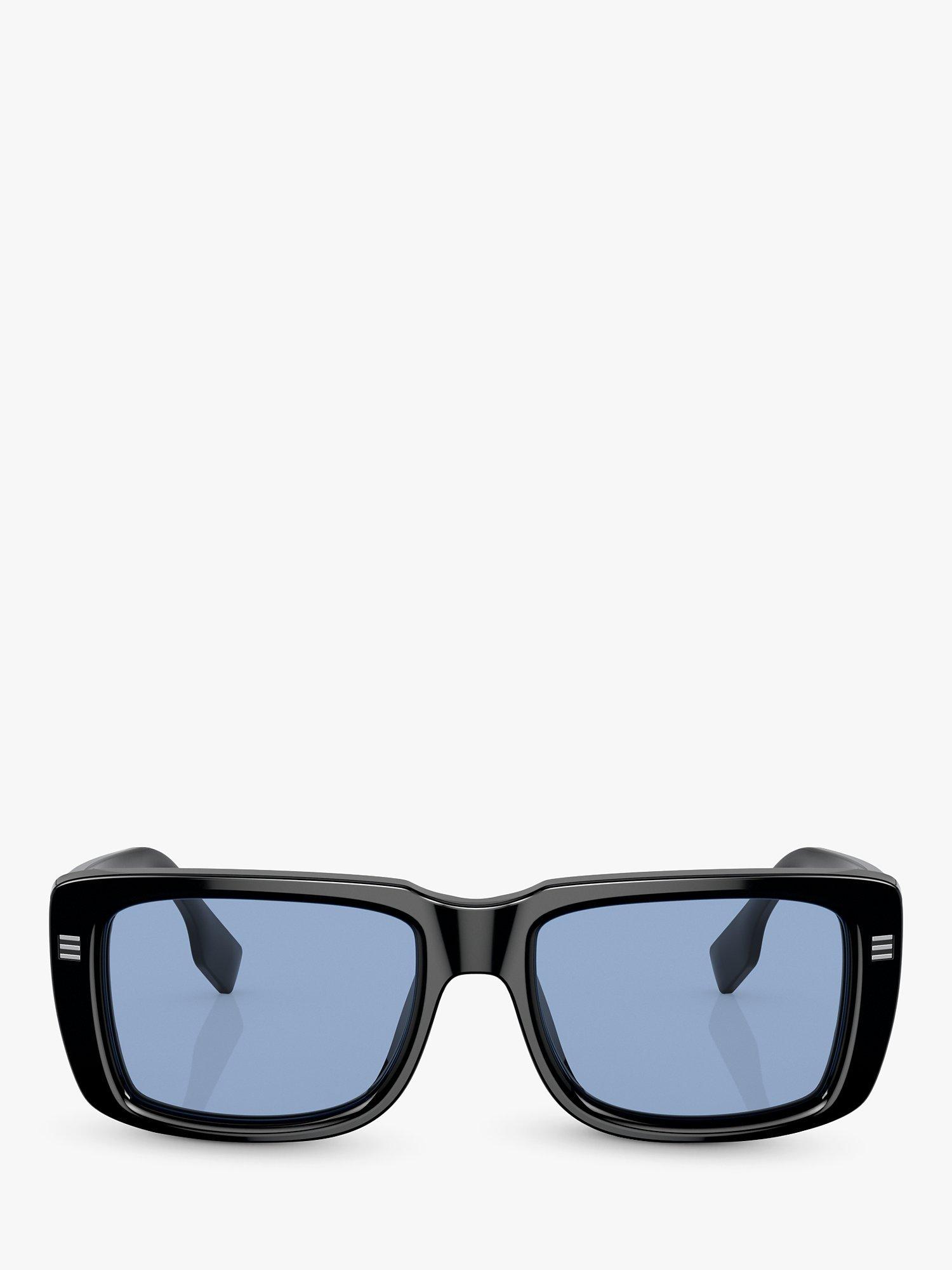 Product image 2 of 5, which shows Burberry BE4376U Men's Rectangular Sunglasses, Black