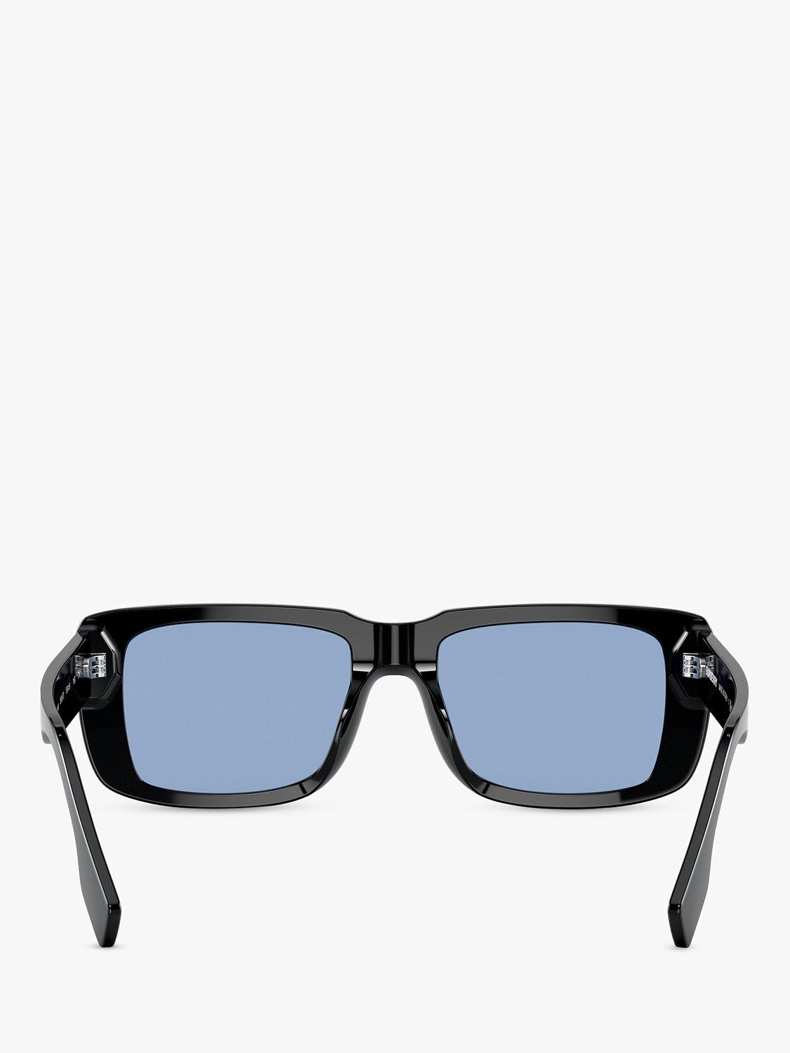 Product image 4 of 5, which shows Burberry BE4376U Men's Rectangular Sunglasses, Black