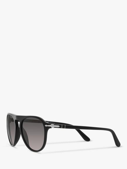 Persol PO3302S Unisex Aviator Polarised Sunglasses, Black/Grey Gradient - view 2, Black/Grey Gradient