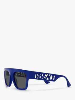 Versace VE4430U Men's Rectangular Sunglasses - view 2, Blue/Grey