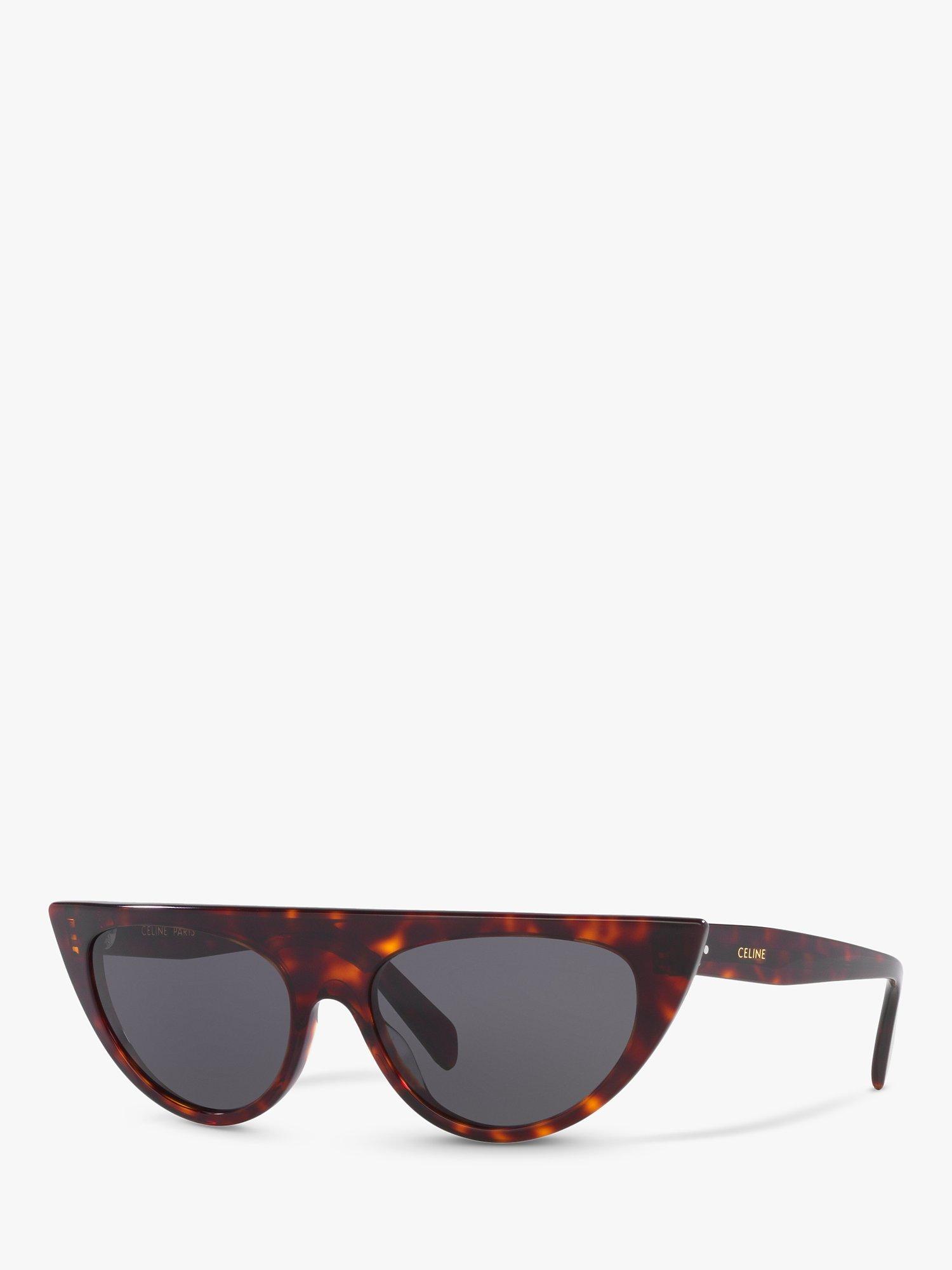 Celine CL40228I Women's Irregular Sunglasses, Tortoise/Grey