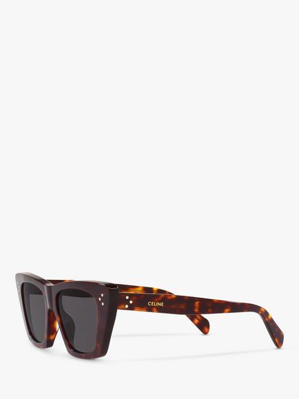 Celine CL40187I Women's Cat's Eye Sunglasses, Brown/Grey - view 2, Brown/Grey