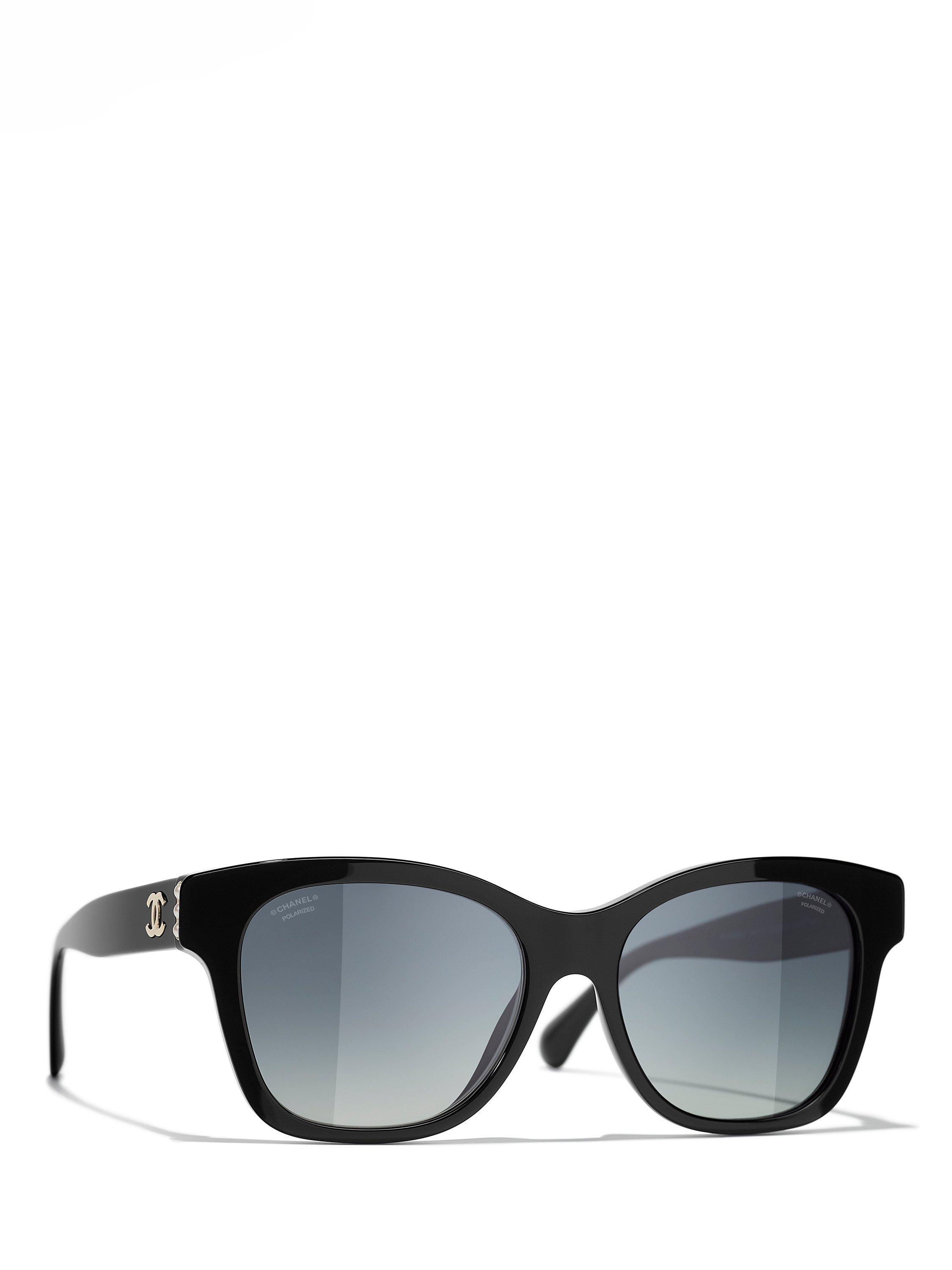 CHANEL Rectangular Sunglasses CH5482H Black Grey Gradient