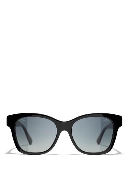 CHANEL Rectangular Sunglasses CH5482H Black/Grey Gradient - view 2, Black/Grey Gradient