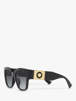 Versace VE4437U Women's Polarised Pillow Sunglasses, Black/Grey Gradient - view 2, Black/Grey Gradient