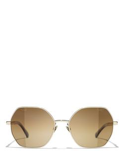 CHANEL Irregular Sunglasses CH4281QH Gold/Brown Gradient - view 2, Gold/Brown Gradient