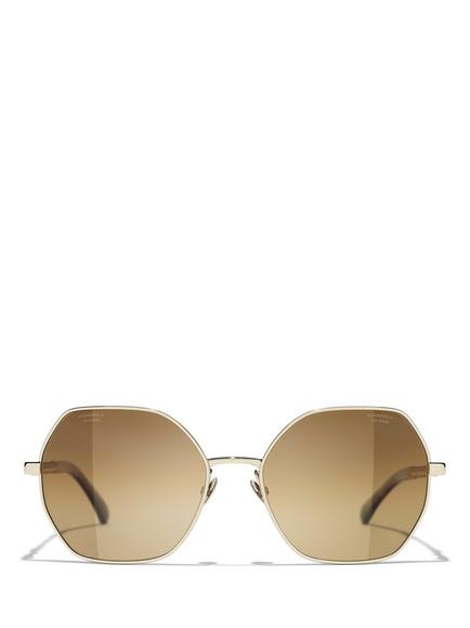 CHANEL Irregular Sunglasses CH4281QH Gold/Brown Gradient - view 2, Gold/Brown Gradient