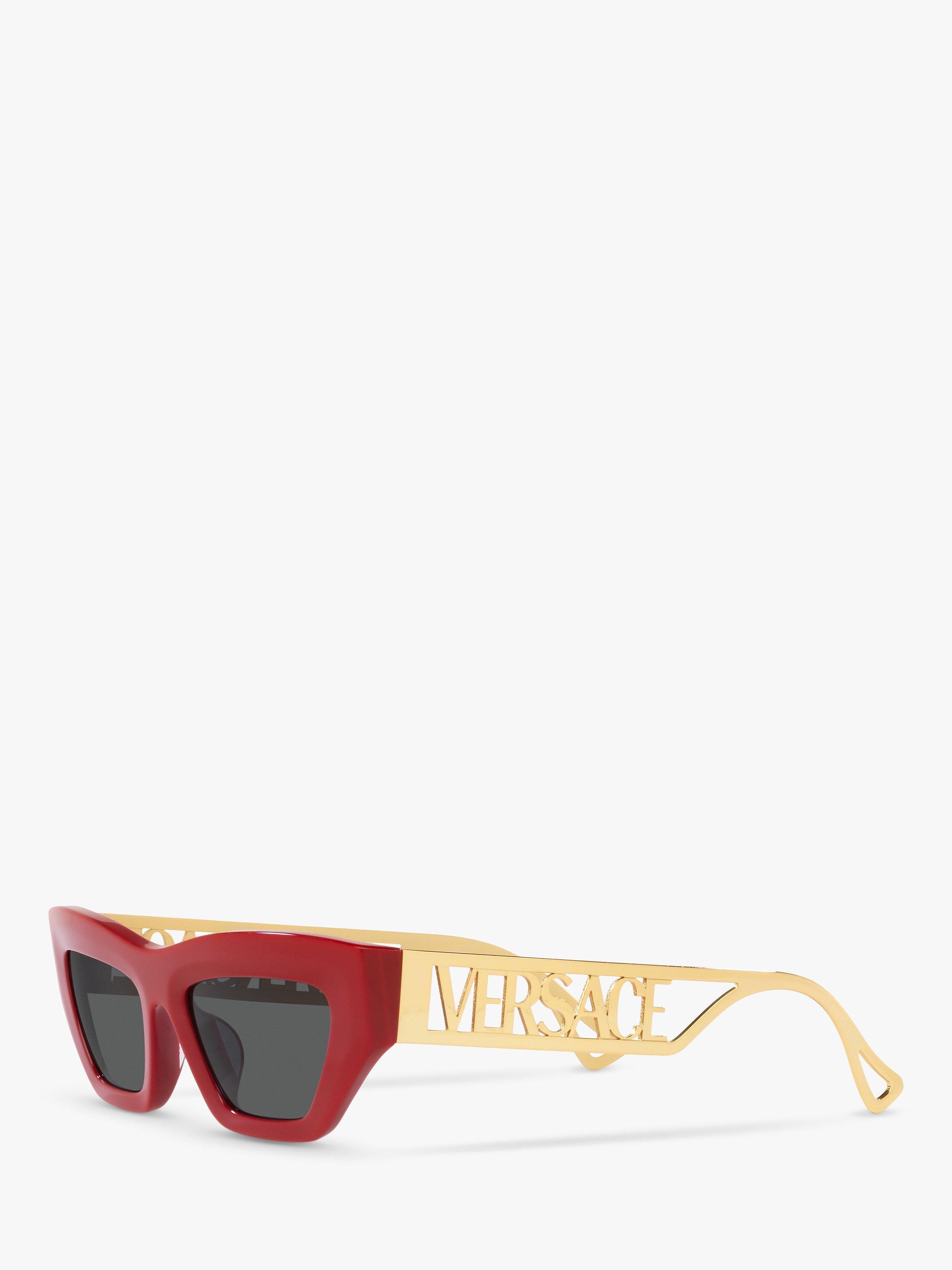 Product image 2 of 11, which shows Versace VE4432U Women's Irregular Sunglasses, Red/Grey