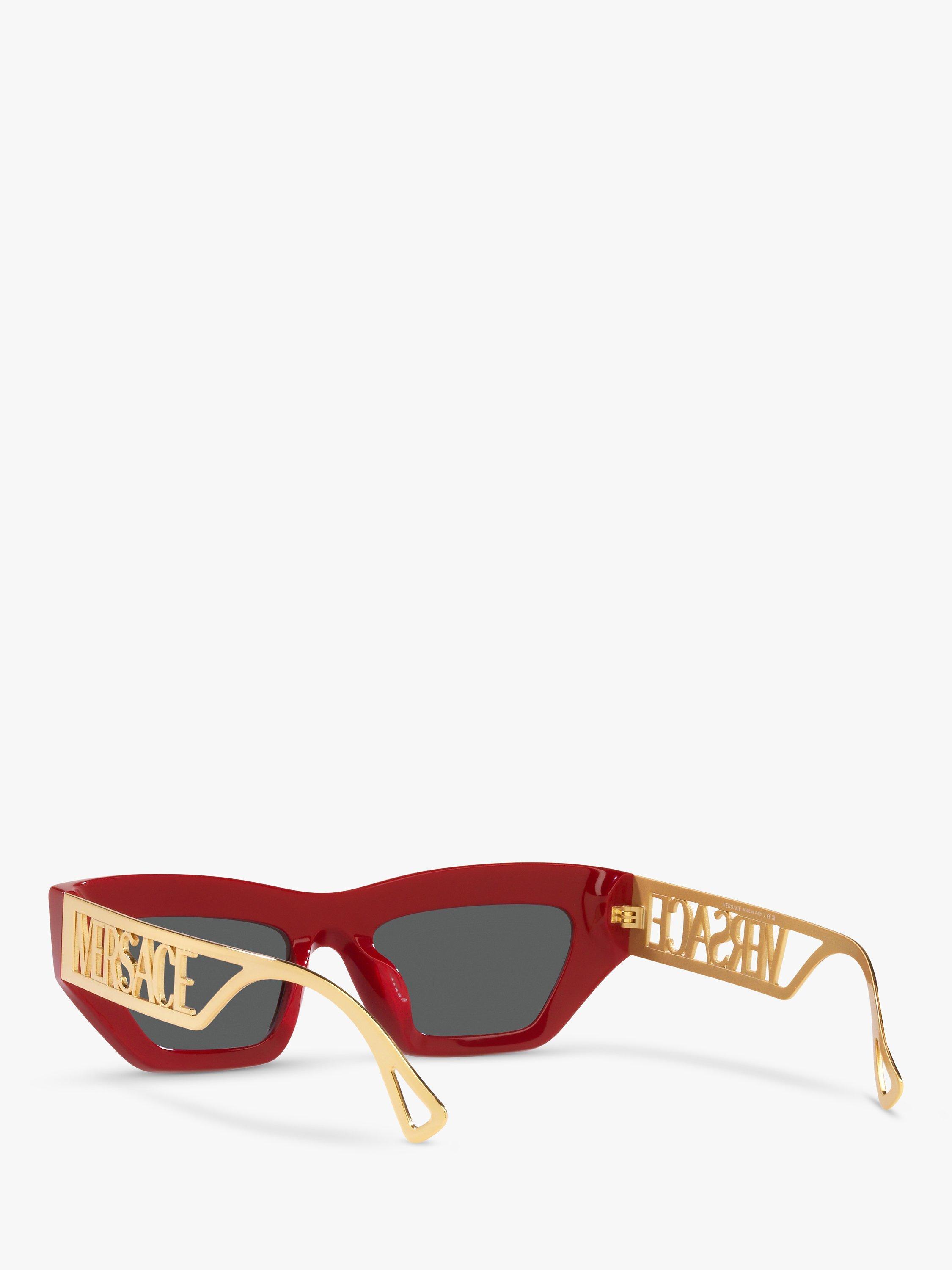 Product image 6 of 11, which shows Versace VE4432U Women's Irregular Sunglasses, Red/Grey