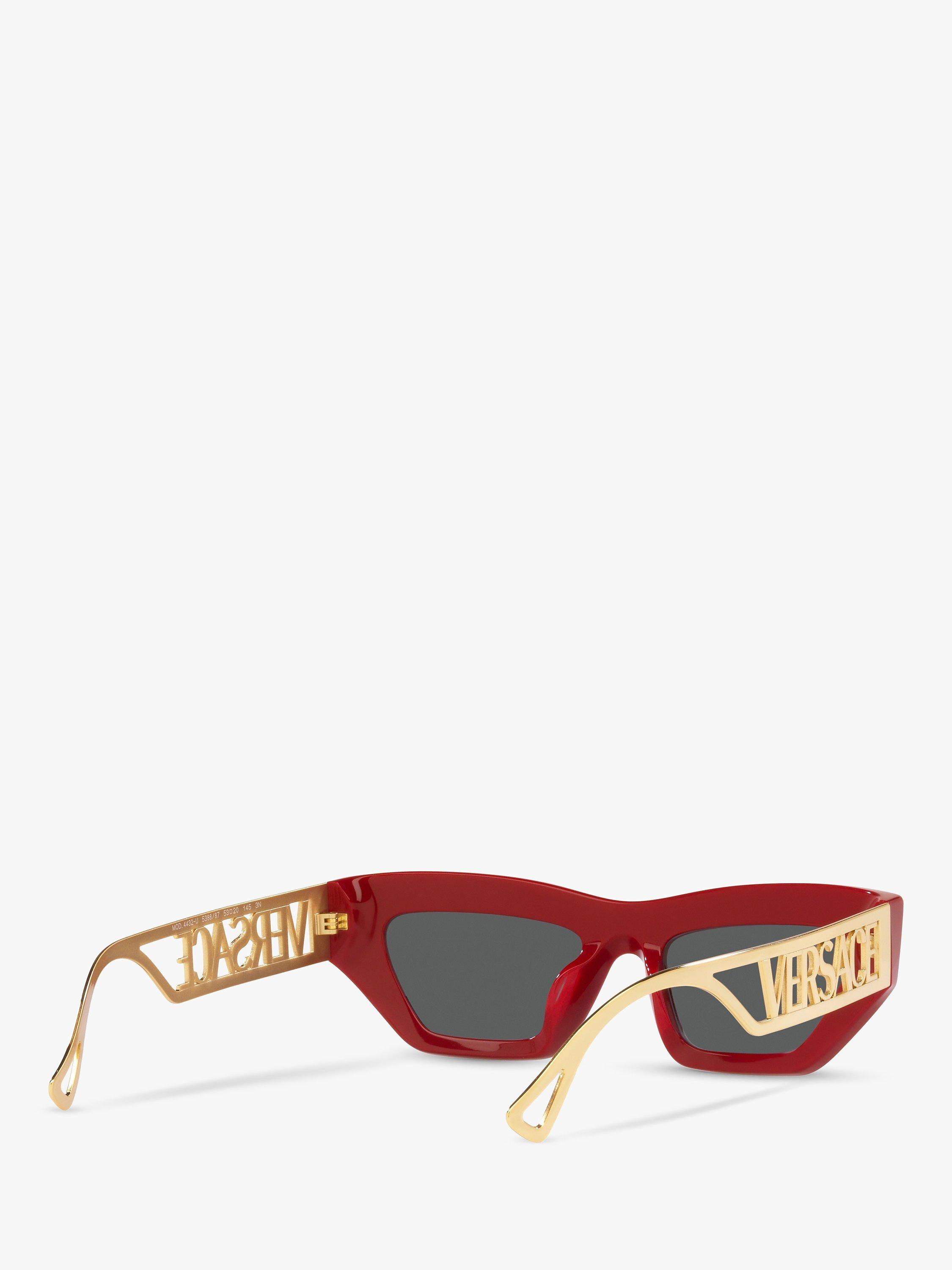 Product image 8 of 11, which shows Versace VE4432U Women's Irregular Sunglasses, Red/Grey