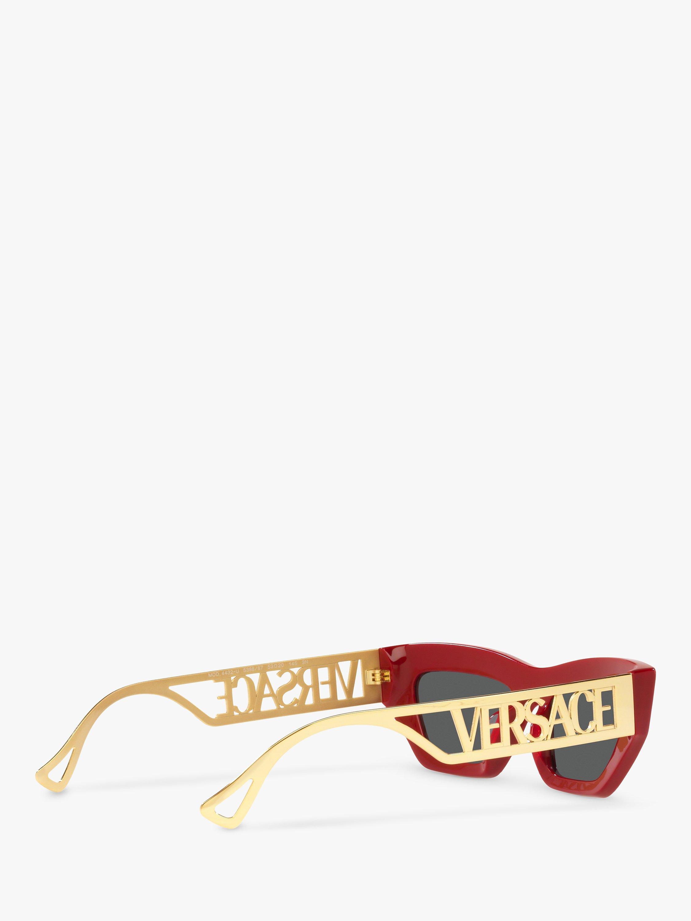 Product image 9 of 11, which shows Versace VE4432U Women's Irregular Sunglasses, Red/Grey