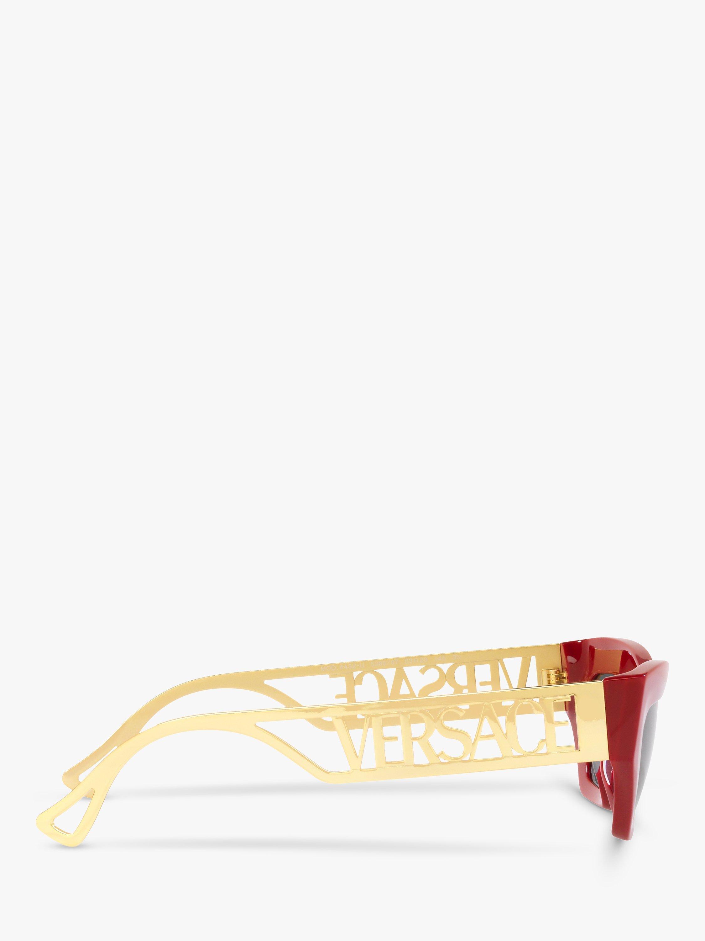 Product image 10 of 11, which shows Versace VE4432U Women's Irregular Sunglasses, Red/Grey