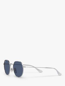 Ray-Ban Junior RJ9565S Unisex Jack Sunglasses, Silver/Blue - view 2, Silver/Blue