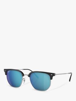 Ray-Ban RB8265 Irregular Sunglasses, Black/Silver, Black/Silver