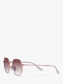 Ray-Ban Junior RJ9565S Unisex Jack Sunglasses, Rose Gold/Pink Gradient - view 2, Rose Gold/Pink Gradient