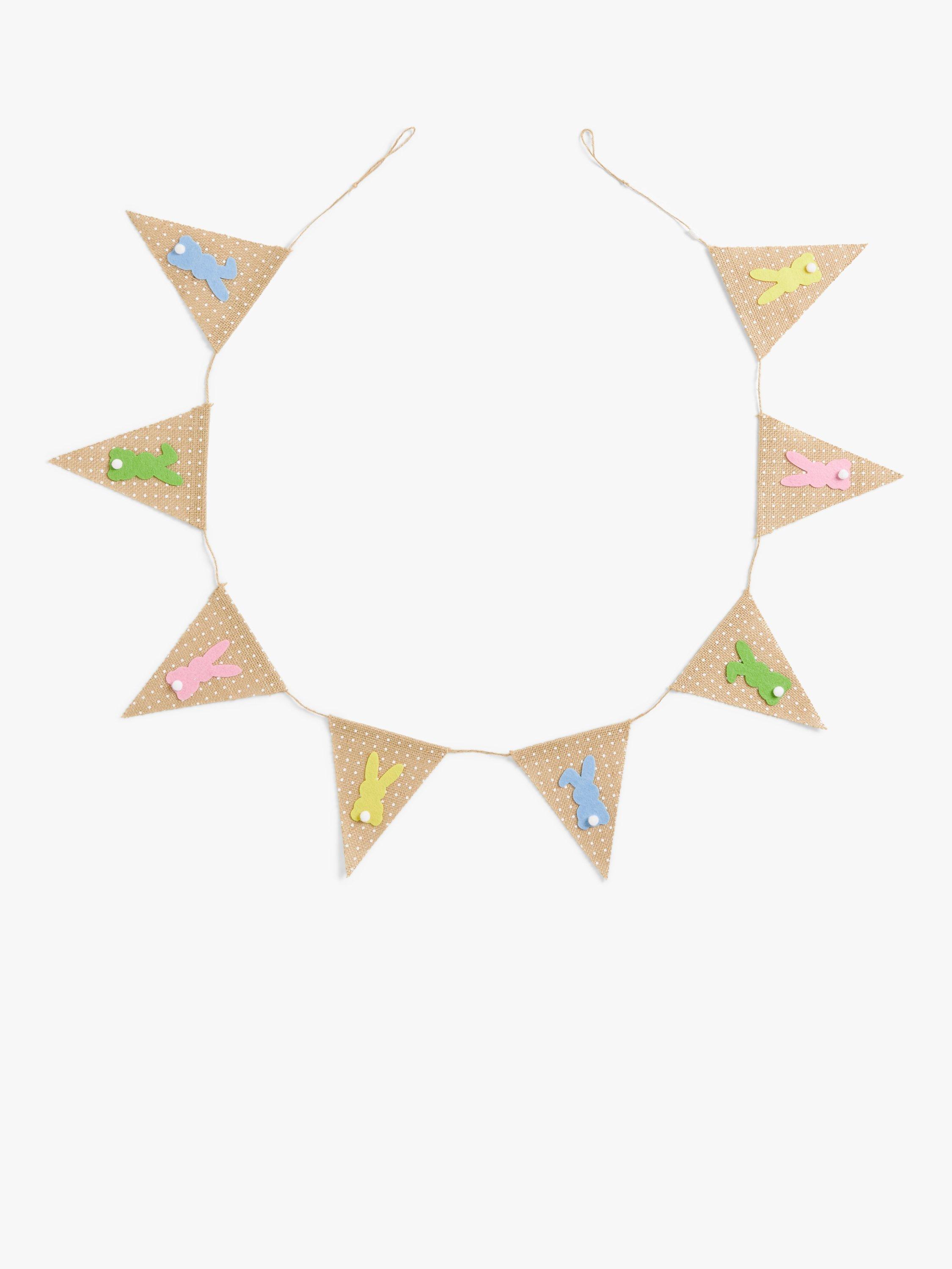 John Lewis Hessian Fabric Bunny Bunting, L2m