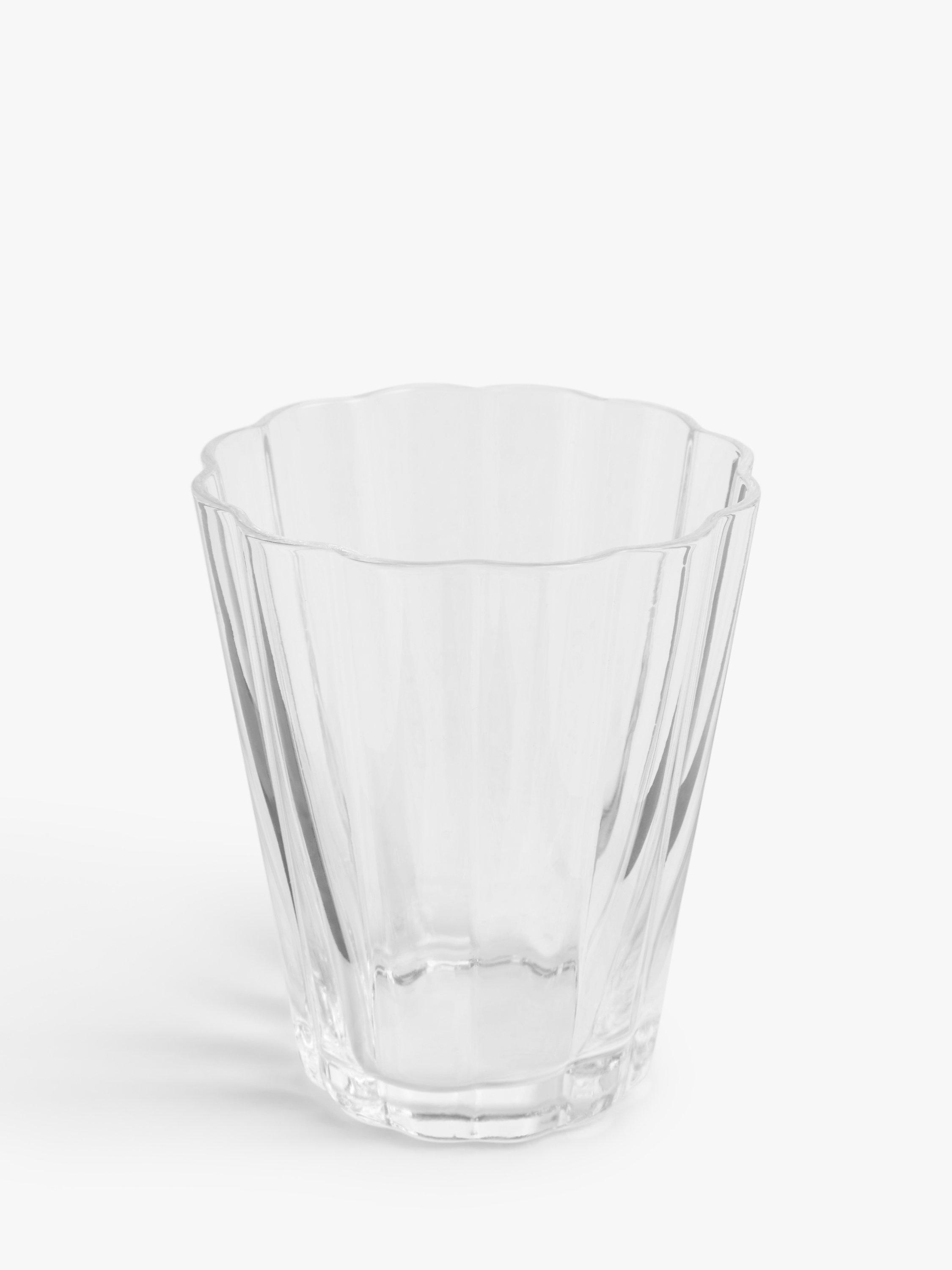 John Lewis Scalloped Glass Tumbler, 232ml, Clear