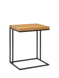 John Lewis Calia Wide Sofa Side Table, Solid Oak, Oak