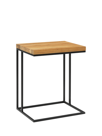 John Lewis Calia Wide Sofa Side Table, Solid Oak, Oak