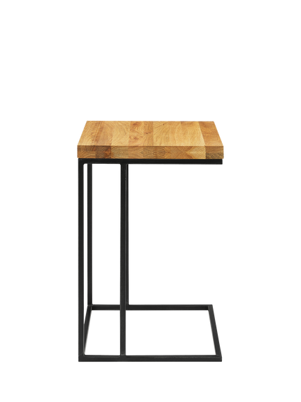 John Lewis Calia Wide Sofa Side Table, Solid Oak - view 2, Oak