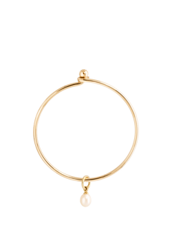 Recognised Freedom Pearl Popon Bangle, Gold/White