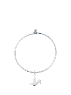 Recognised Dove Popon Bangle, Silver