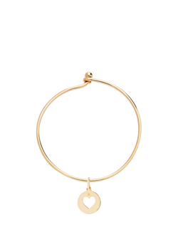 Recognised Heart Popon Bangle, Gold