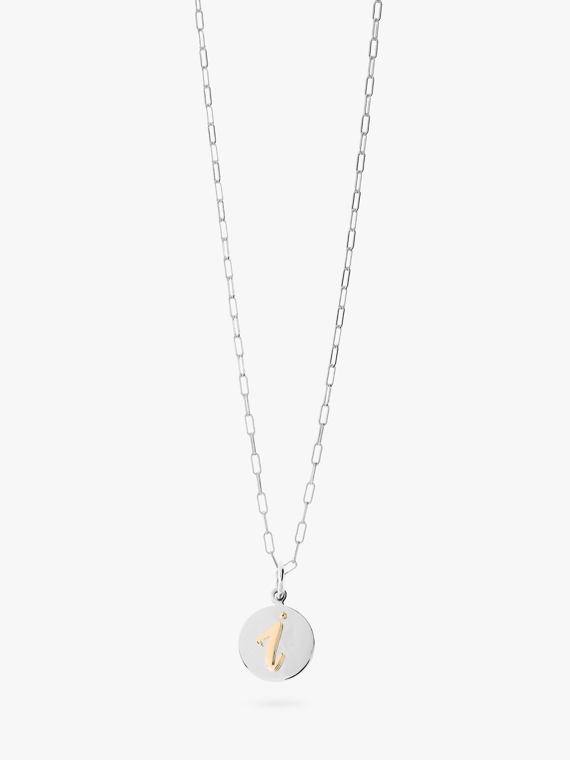 Recognised Alphabet Popon Pendant Necklace, Silver, I