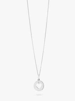 Recognised Heart Popon Pendant Necklace, Silver