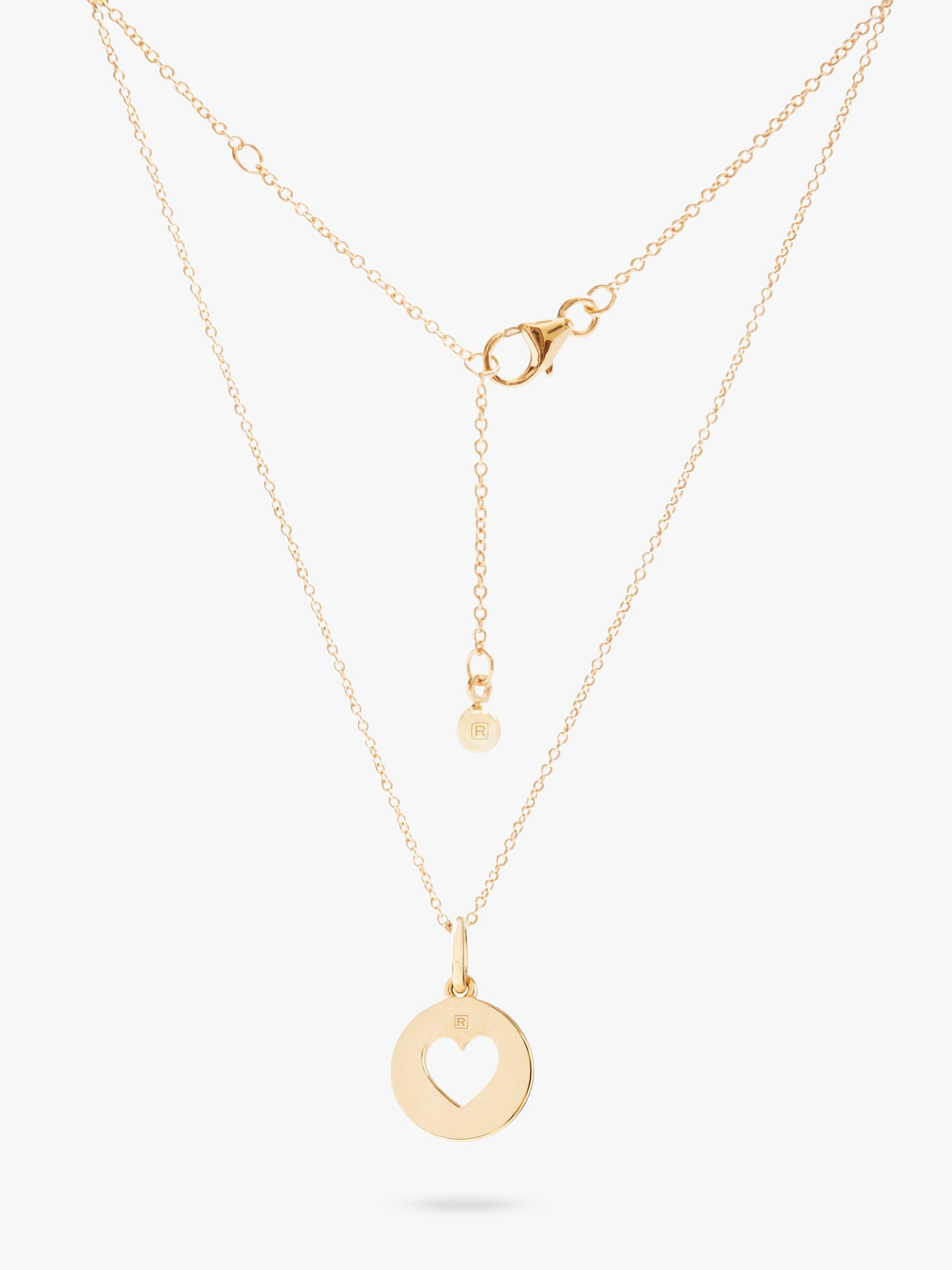Product image 1 of 4, which shows Recognised Heart Popon Pendant Necklace, Gold