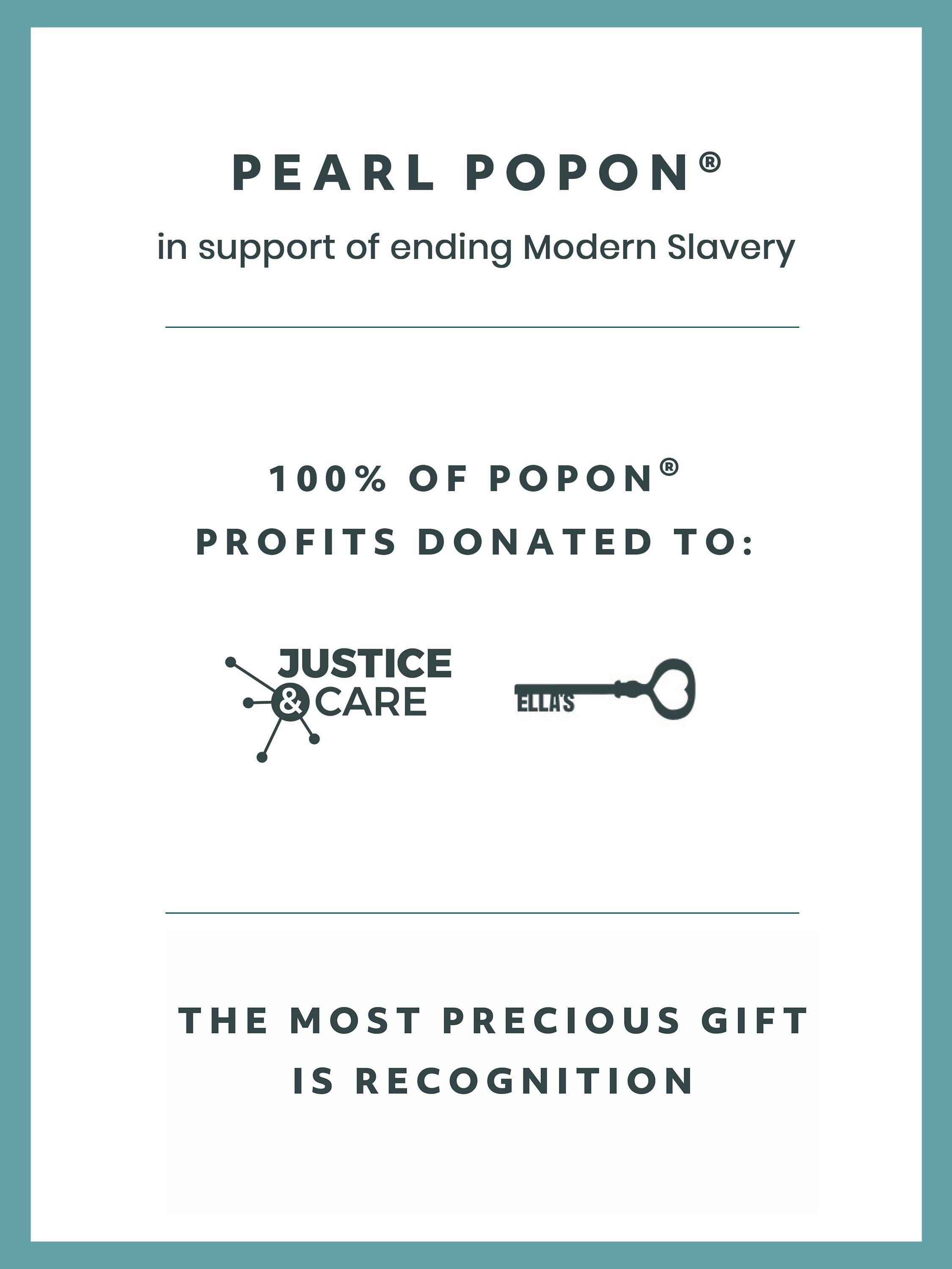 Recognised Freedom Pearl Popon Chunky Chain Pendant Necklace, Silver/White