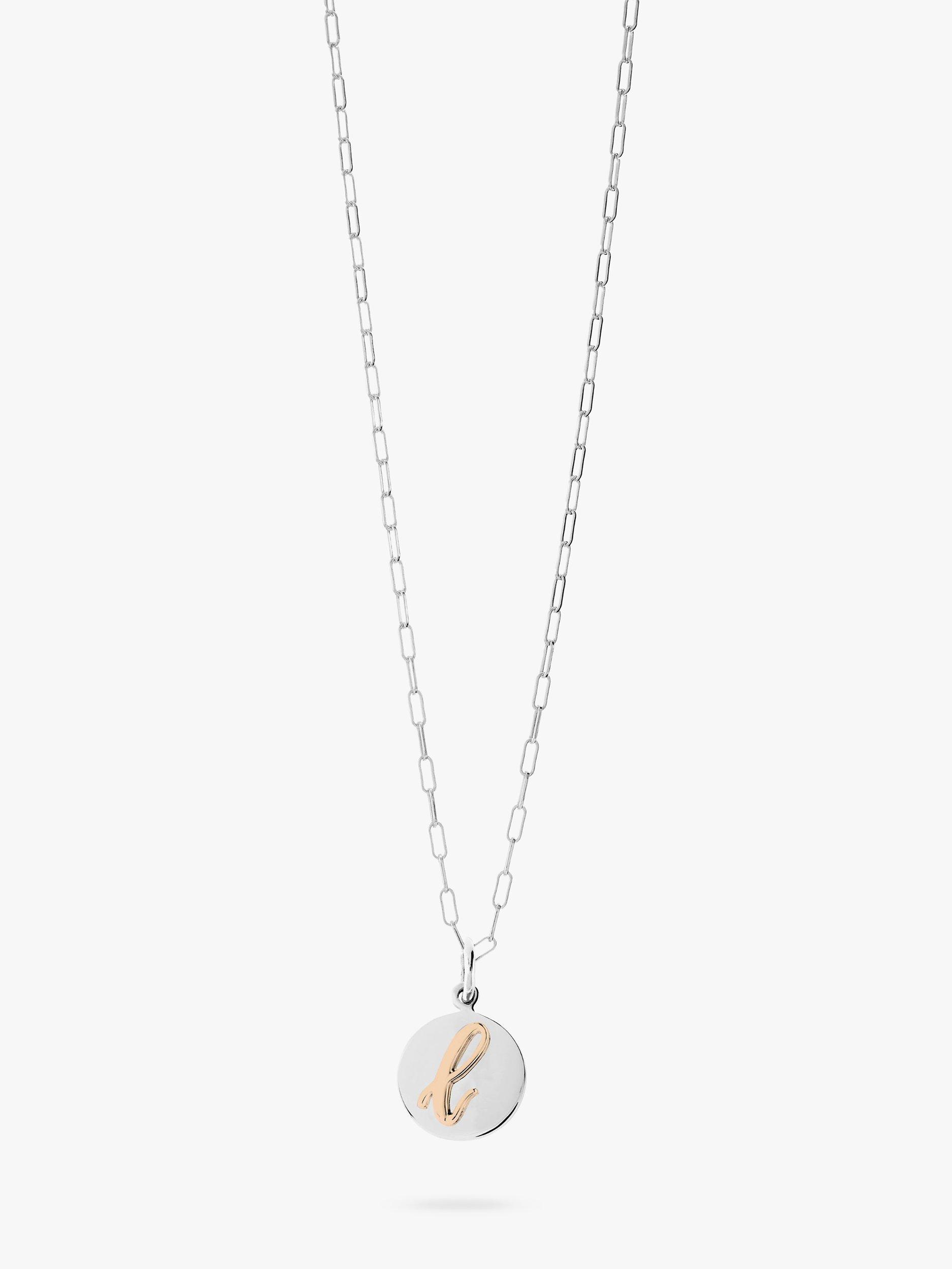 Recognised Alphabet Popon Pendant Necklace, Silver, L