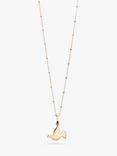 Recognised Dove Popon Bobble Chain Pendant Necklace, Gold