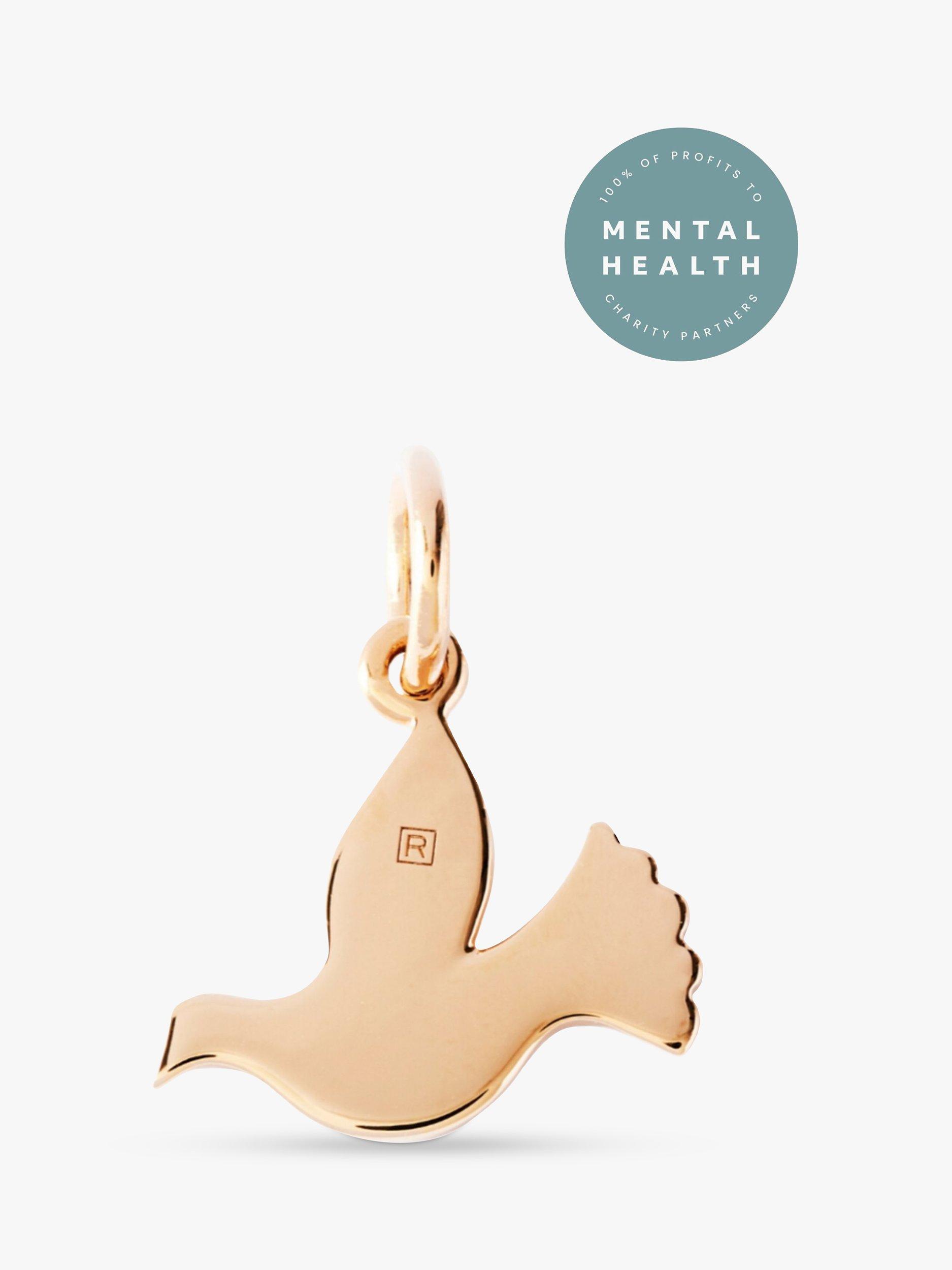 Product image 3 of 5, which shows Recognised Dove Popon Bobble Chain Pendant Necklace, Gold