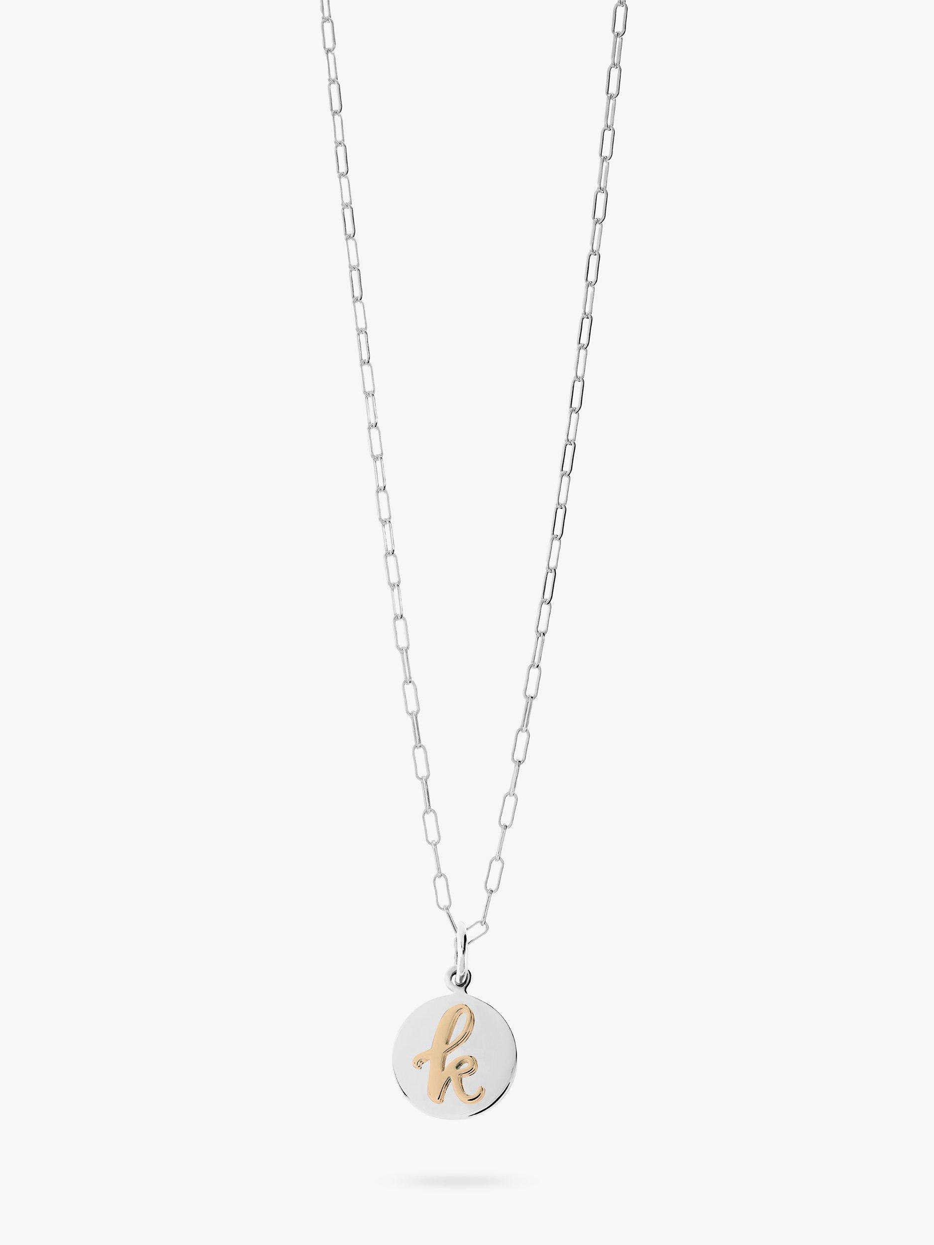 Recognised Alphabet Popon Pendant Necklace, Silver, K