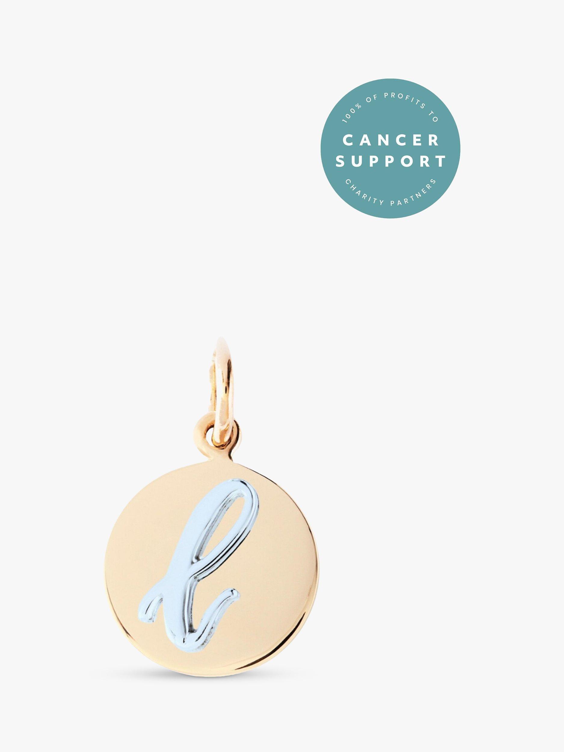 Product image 3 of 5, which shows Recognised Alphabet Popon Pendant Necklace, Gold, L