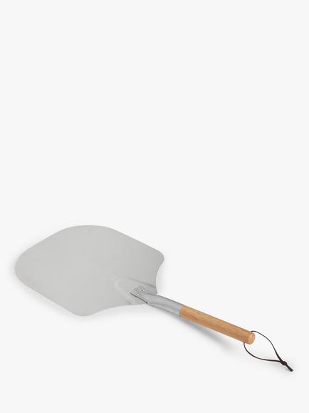 John Lewis Aluminium Pizza Peel with Bamboo Handle - view 2, Silver