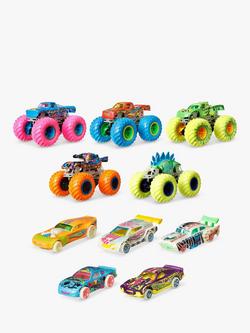 Hot Wheels Monster Trucks Glow in the Dark Toy Vehicle Set, Multi