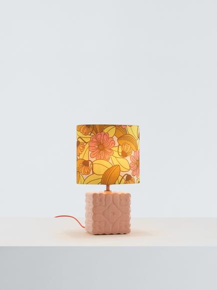 Orla Kiely Juniper Stem Ceramic Table Lamp, Light Pink, Light Pink