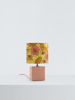Orla Kiely Juniper Stem Ceramic Table Lamp, Light Pink - view 2, Light Pink