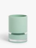 John Lewis Block Stripe Bathroom Tumbler, Dusty Green