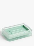 John Lewis Block Stripe Soap Dish, Dusty Green