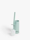 John Lewis Block Stripe Slimline Toilet Brush, Dusty Green