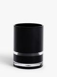 John Lewis Block Stripe Bathroom Tumbler, Black