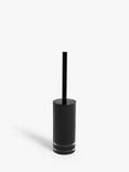 John Lewis Block Stripe Slimline Toilet Brush, Black